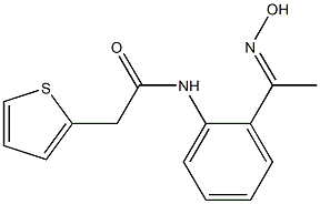 N-{2-[(1E)-N-hydroxyethanimidoyl]phenyl}-2-thien-2-ylacetamide Struktur