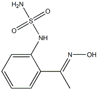 N-{2-[(1E)-N-hydroxyethanimidoyl]phenyl}sulfamide 化学構造式