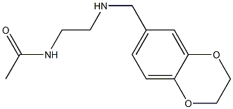 N-{2-[(2,3-dihydro-1,4-benzodioxin-6-ylmethyl)amino]ethyl}acetamide Struktur