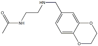 N-{2-[(2,3-dihydro-1,4-benzodioxin-6-ylmethyl)amino]ethyl}acetamide 化学構造式