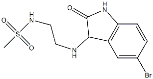 N-{2-[(5-bromo-2-oxo-2,3-dihydro-1H-indol-3-yl)amino]ethyl}methanesulfonamide Structure