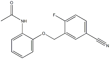 N-{2-[(5-cyano-2-fluorobenzyl)oxy]phenyl}acetamide Structure