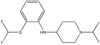 N-{2-[(difluoromethyl)sulfanyl]phenyl}-1-(propan-2-yl)piperidin-4-amine Struktur