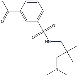 N-{2-[(dimethylamino)methyl]-2-methylpropyl}-3-acetylbenzene-1-sulfonamide Structure