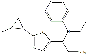 N-{2-amino-1-[5-(2-methylcyclopropyl)furan-2-yl]ethyl}-N-ethylaniline Structure