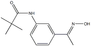 N-{3-[(1E)-N-hydroxyethanimidoyl]phenyl}-2,2-dimethylpropanamide 结构式