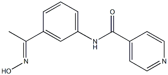 N-{3-[(1E)-N-hydroxyethanimidoyl]phenyl}isonicotinamide,,结构式