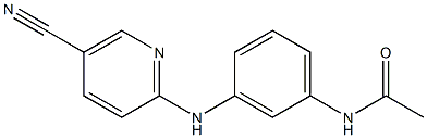 N-{3-[(5-cyanopyridin-2-yl)amino]phenyl}acetamide 结构式