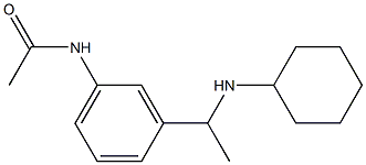 N-{3-[1-(cyclohexylamino)ethyl]phenyl}acetamide 化学構造式