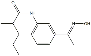 N-{3-[1-(hydroxyimino)ethyl]phenyl}-2-methylpentanamide Structure