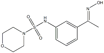 N-{3-[1-(hydroxyimino)ethyl]phenyl}morpholine-4-sulfonamide 化学構造式