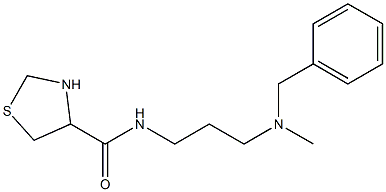 N-{3-[benzyl(methyl)amino]propyl}-1,3-thiazolidine-4-carboxamide Struktur