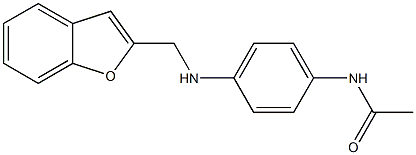 N-{4-[(1-benzofuran-2-ylmethyl)amino]phenyl}acetamide 化学構造式