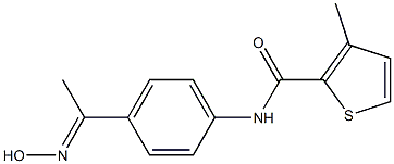 N-{4-[(1E)-N-hydroxyethanimidoyl]phenyl}-3-methylthiophene-2-carboxamide Structure