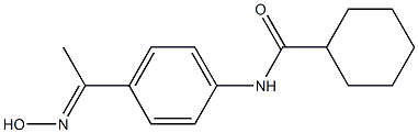 N-{4-[(1E)-N-hydroxyethanimidoyl]phenyl}cyclohexanecarboxamide,,结构式