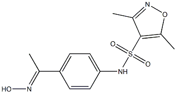 N-{4-[1-(hydroxyimino)ethyl]phenyl}-3,5-dimethyl-1,2-oxazole-4-sulfonamide Structure