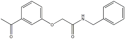 N-benzyl-2-(3-acetylphenoxy)acetamide Structure