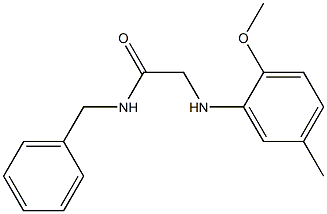 N-benzyl-2-[(2-methoxy-5-methylphenyl)amino]acetamide 化学構造式
