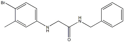N-benzyl-2-[(4-bromo-3-methylphenyl)amino]acetamide 化学構造式