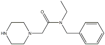 N-benzyl-N-ethyl-2-(piperazin-1-yl)acetamide 化学構造式