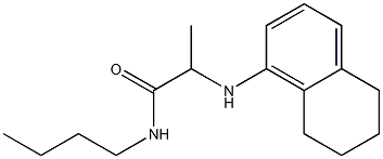 N-butyl-2-(5,6,7,8-tetrahydronaphthalen-1-ylamino)propanamide,,结构式