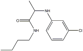N-butyl-2-[(3-chlorophenyl)amino]propanamide Structure