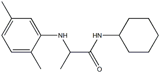 N-cyclohexyl-2-[(2,5-dimethylphenyl)amino]propanamide Struktur