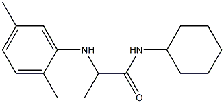 N-cyclohexyl-2-[(2,5-dimethylphenyl)amino]propanamide,,结构式