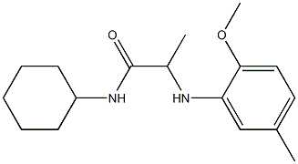 N-cyclohexyl-2-[(2-methoxy-5-methylphenyl)amino]propanamide Structure