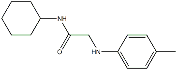N-cyclohexyl-2-[(4-methylphenyl)amino]acetamide 结构式