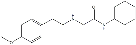 N-cyclohexyl-2-{[2-(4-methoxyphenyl)ethyl]amino}acetamide,,结构式