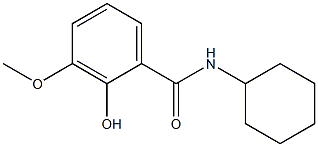 N-cyclohexyl-2-hydroxy-3-methoxybenzamide 化学構造式