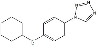 N-cyclohexyl-4-(1H-1,2,3,4-tetrazol-1-yl)aniline Struktur