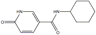 N-cyclohexyl-6-oxo-1,6-dihydropyridine-3-carboxamide Struktur