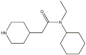 N-cyclohexyl-N-ethyl-2-piperidin-4-ylacetamide Structure