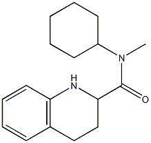 N-cyclohexyl-N-methyl-1,2,3,4-tetrahydroquinoline-2-carboxamide,,结构式