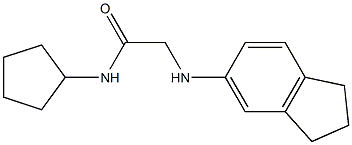 N-cyclopentyl-2-(2,3-dihydro-1H-inden-5-ylamino)acetamide Structure