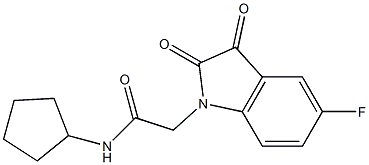  N-cyclopentyl-2-(5-fluoro-2,3-dioxo-2,3-dihydro-1H-indol-1-yl)acetamide