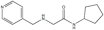 N-cyclopentyl-2-[(pyridin-4-ylmethyl)amino]acetamide