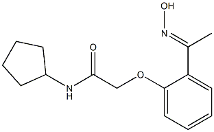 N-cyclopentyl-2-{2-[1-(hydroxyimino)ethyl]phenoxy}acetamide Struktur