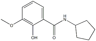 N-cyclopentyl-2-hydroxy-3-methoxybenzamide 化学構造式