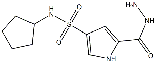 N-cyclopentyl-5-(hydrazinocarbonyl)-1H-pyrrole-3-sulfonamide Struktur