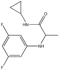 N-cyclopropyl-2-[(3,5-difluorophenyl)amino]propanamide Structure