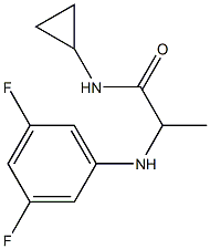 N-cyclopropyl-2-[(3,5-difluorophenyl)amino]propanamide Struktur