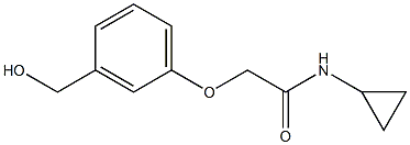 N-cyclopropyl-2-[3-(hydroxymethyl)phenoxy]acetamide,,结构式