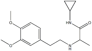 N-cyclopropyl-2-{[2-(3,4-dimethoxyphenyl)ethyl]amino}propanamide Structure