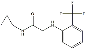 N-cyclopropyl-2-{[2-(trifluoromethyl)phenyl]amino}acetamide 化学構造式