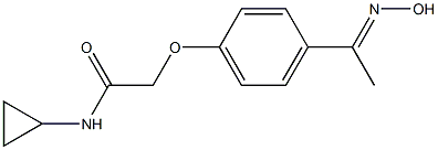 N-cyclopropyl-2-{4-[(1E)-N-hydroxyethanimidoyl]phenoxy}acetamide 结构式