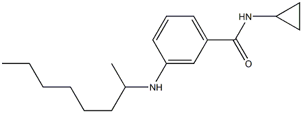 N-cyclopropyl-3-(octan-2-ylamino)benzamide 结构式