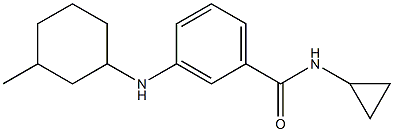 N-cyclopropyl-3-[(3-methylcyclohexyl)amino]benzamide 结构式